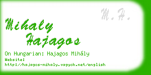 mihaly hajagos business card